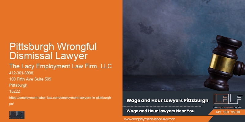Workplace Discrimination Consultation Pittsburgh Wrongful Dismissal Lawyer Pa