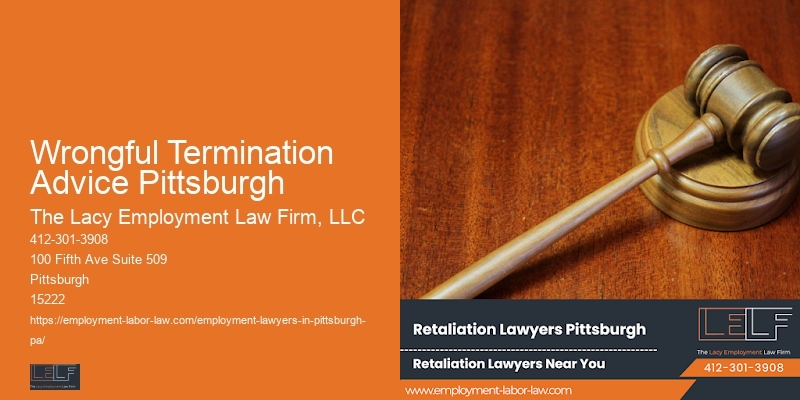 Gender Discrimination Lawyer Wrongful Termination Advice Pittsburgh