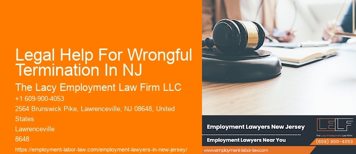 Legal Help For Wrongful Termination In NJ