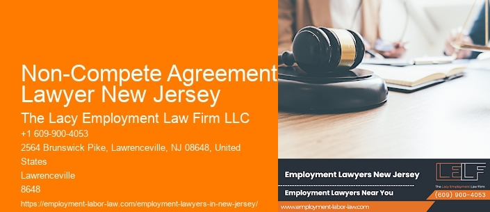 Non-Compete Agreement Lawyer New Jersey