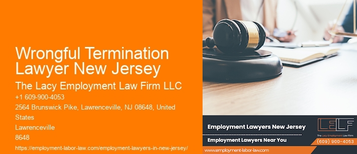 Wrongful Termination Lawyer New Jersey