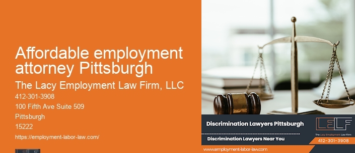 Affordable employment attorney Pittsburgh
