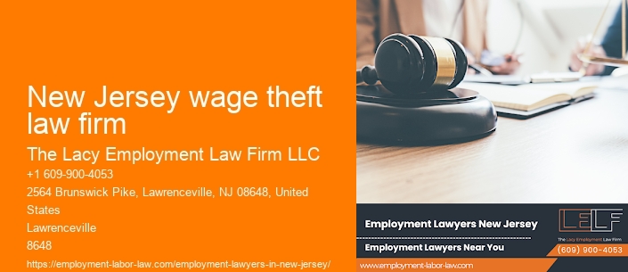 New Jersey wage theft law firm
