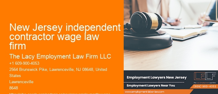 New Jersey independent contractor wage law firm