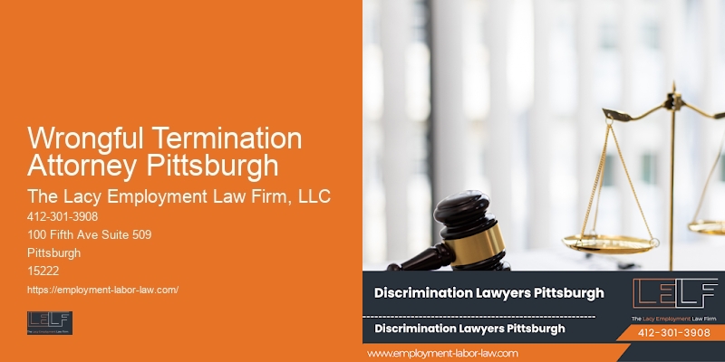 Employment Discrimination Lawyers Wrongful Termination Attorney Pittsburgh PA