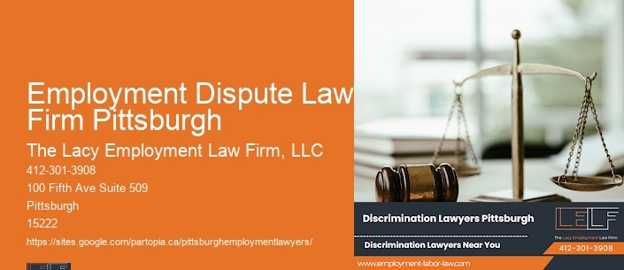Employment Dispute Law Firm Pittsburgh