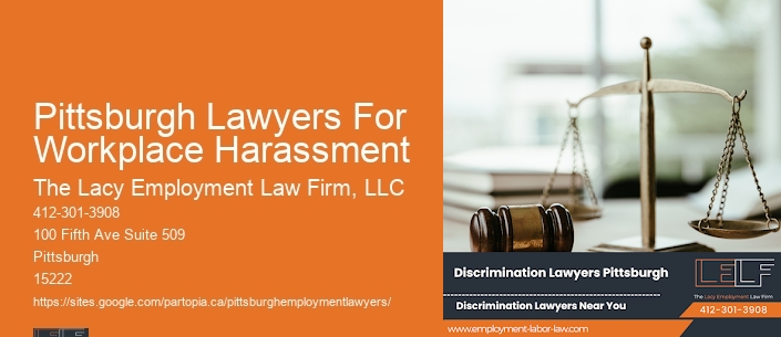 Pittsburgh Lawyers For Workplace Harassment