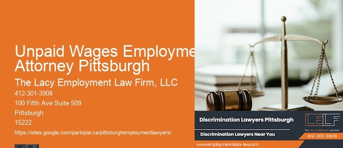 Unpaid Wages Employment Attorney Pittsburgh