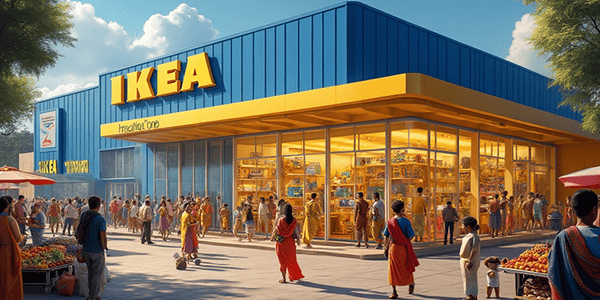 Illustration d’un magasin IKEA en Inde illustrant la stratégie de développement de marchés d’IKEA selon la matrice Ansoff.