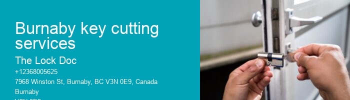 Burnaby key cutting services