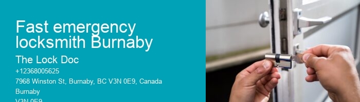Fast emergency locksmith Burnaby