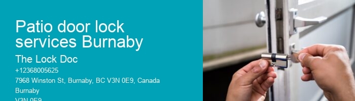 Patio door lock services Burnaby