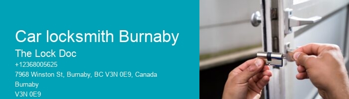 Car locksmith Burnaby