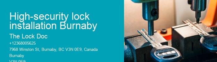 High-security lock installation Burnaby
