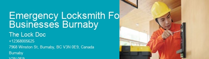 Emergency Locksmith For Businesses Burnaby