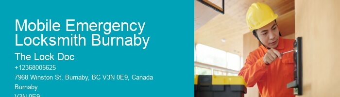 Mobile Emergency Locksmith Burnaby