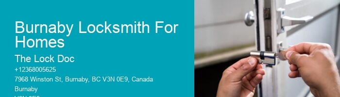Burnaby Locksmith For Homes