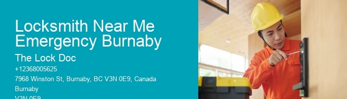Locksmith Near Me Emergency Burnaby