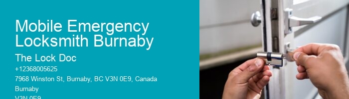 Mobile Emergency Locksmith Burnaby