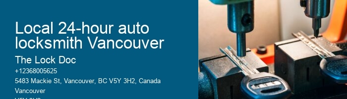 Local 24-hour auto locksmith Vancouver