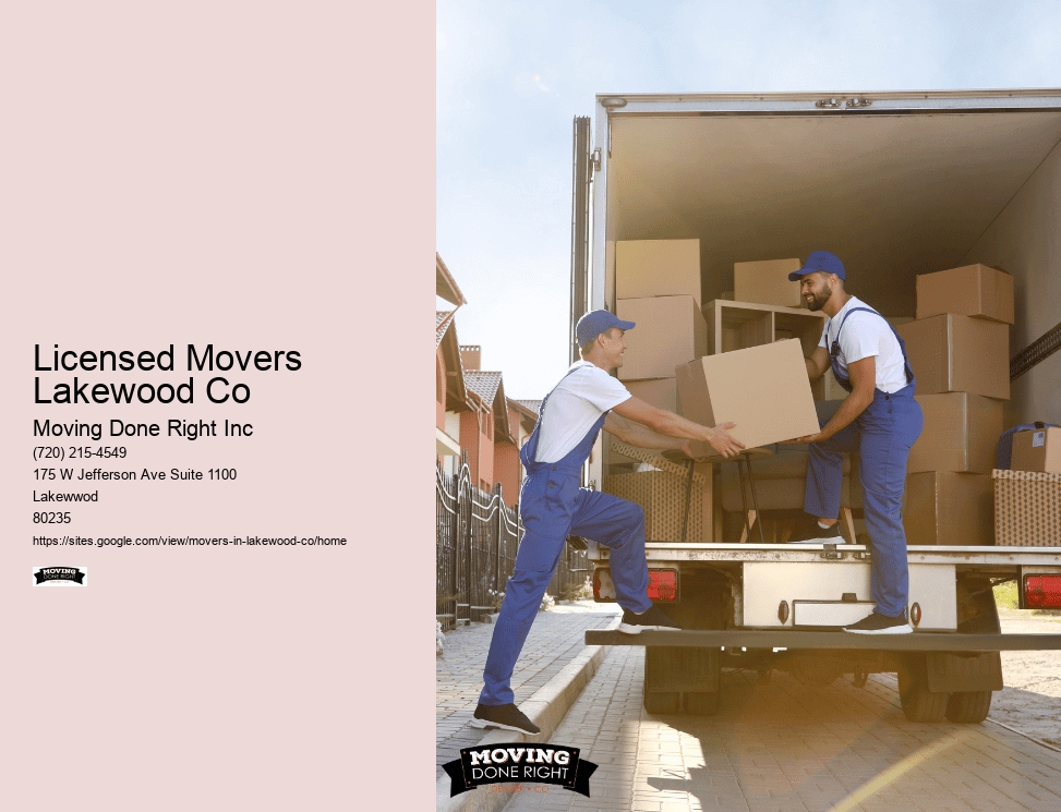 Licensed Movers Lakewood Co