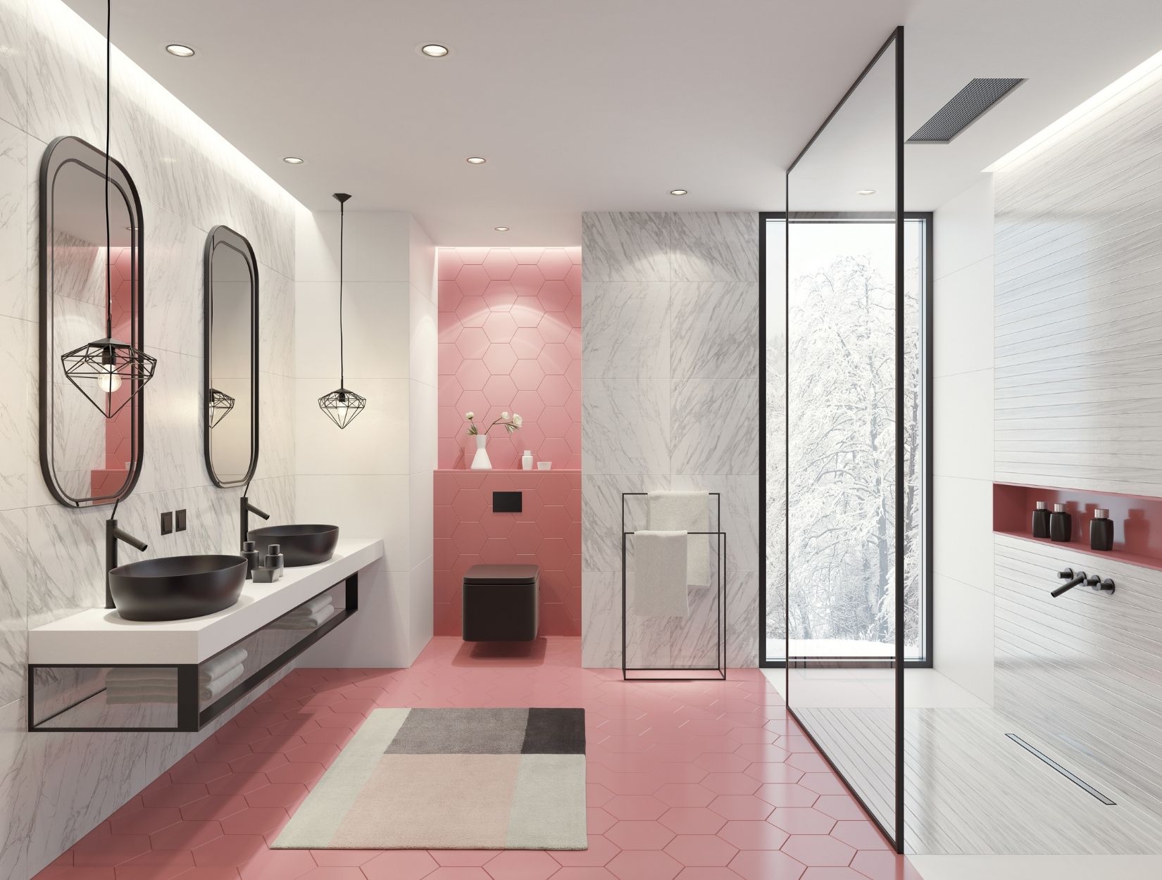 How do you clean bathrooms thoroughly?