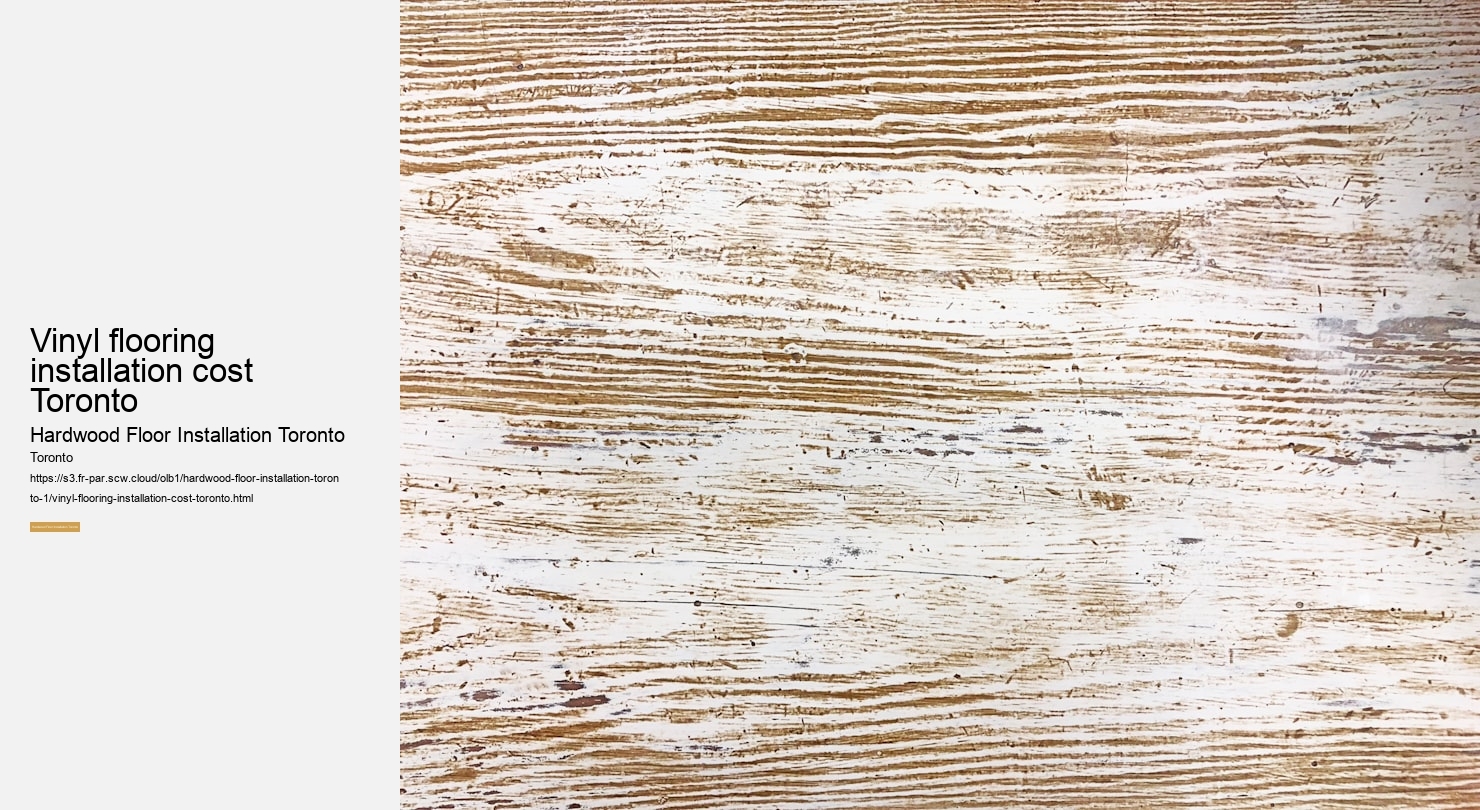 Vinyl flooring installation cost Toronto