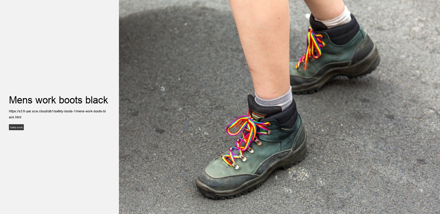 mens work boots black