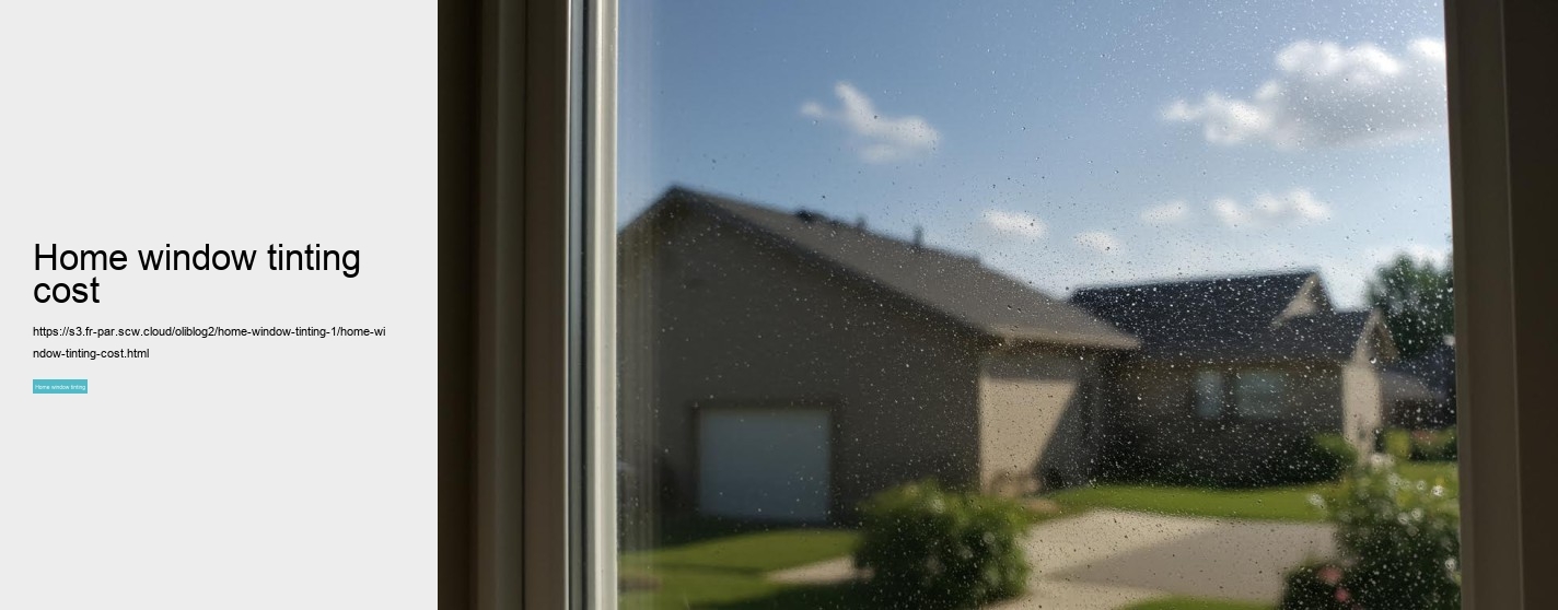 home window tinting cost