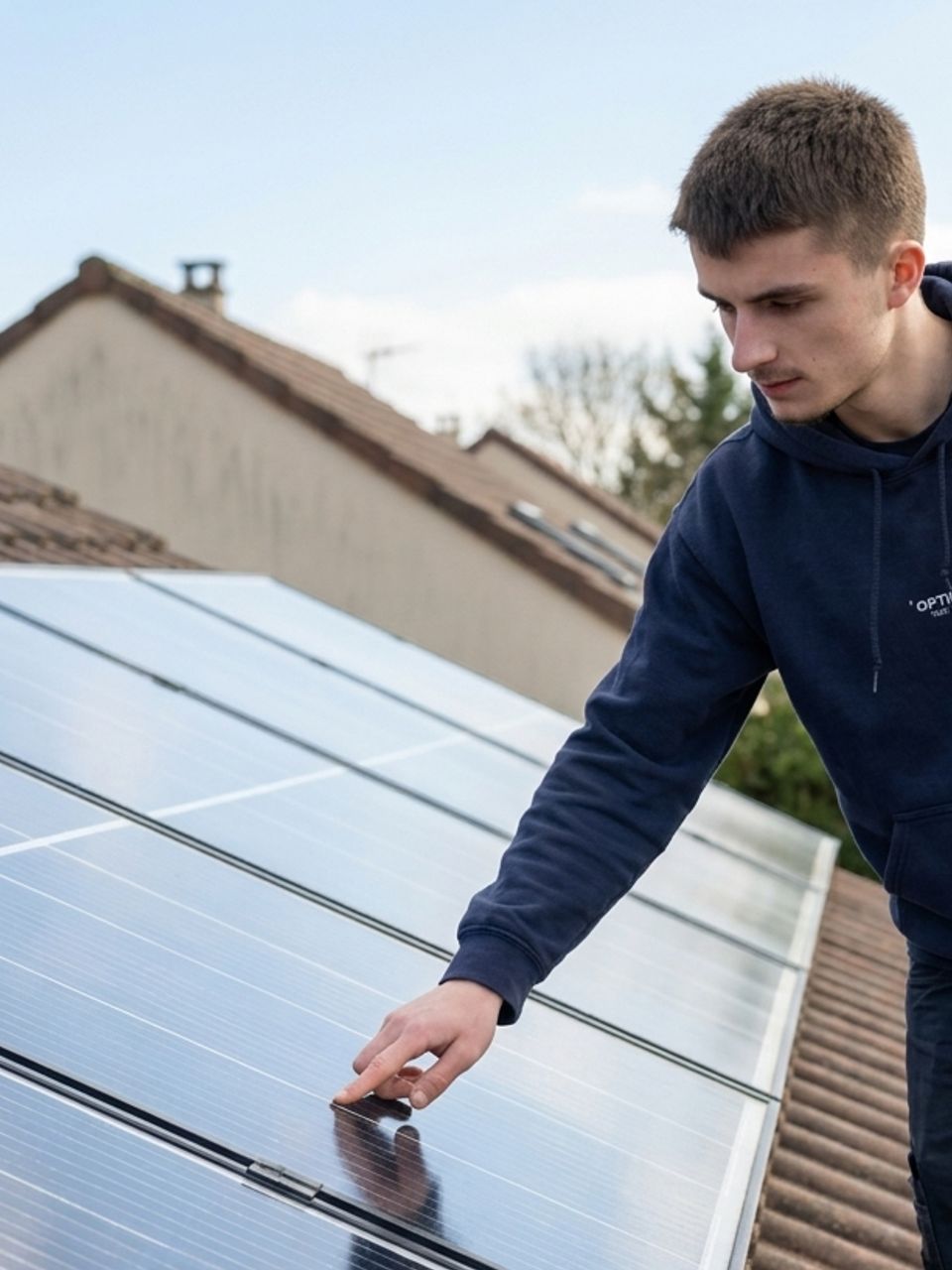 Controle final après intervention nettoyage de panneaux solaires - Optipropre