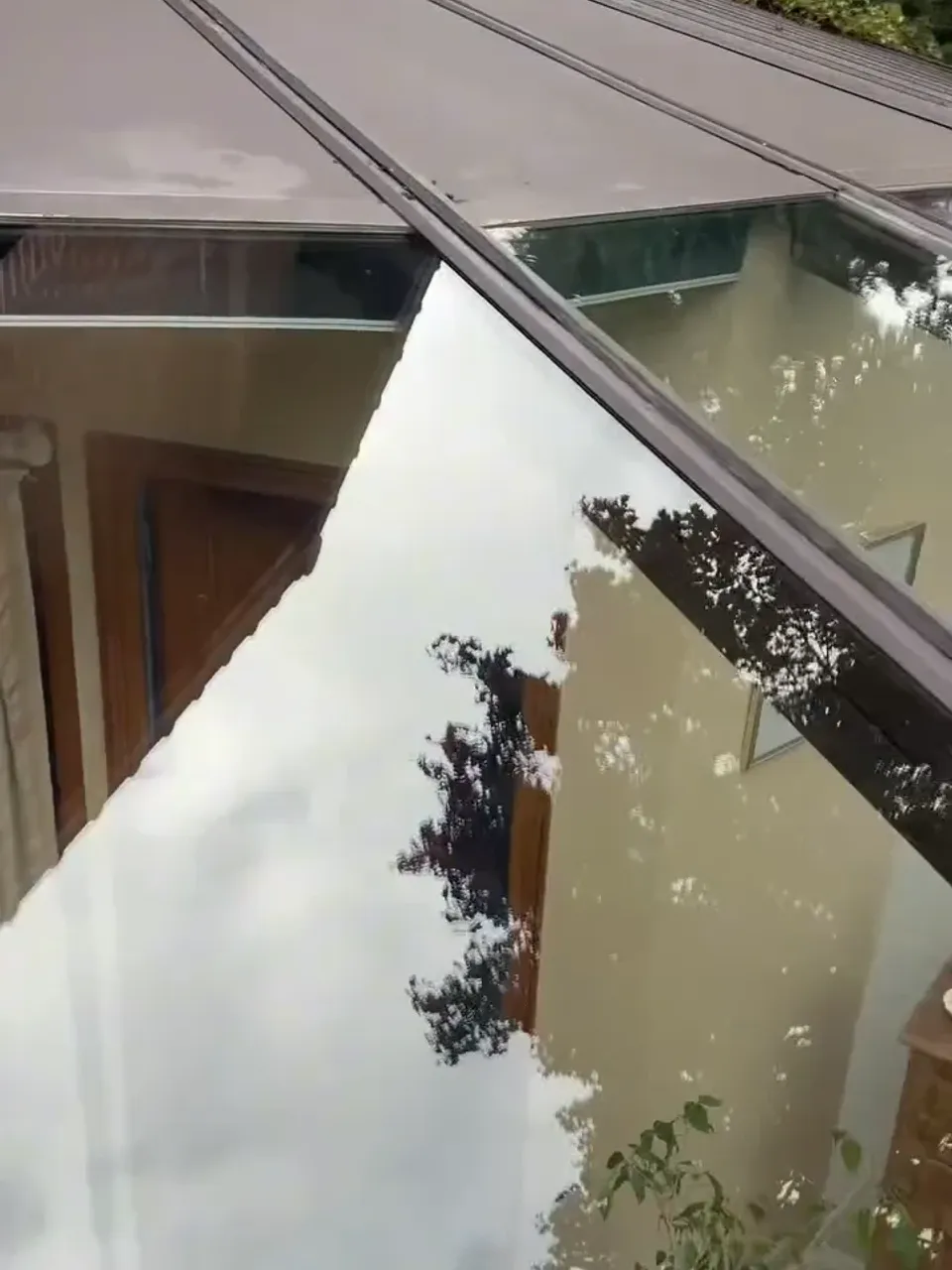 Résultat parfait après notre intervention sur ces vitres de véranda à Magnicourt en Compte - Réalisation Optipropre