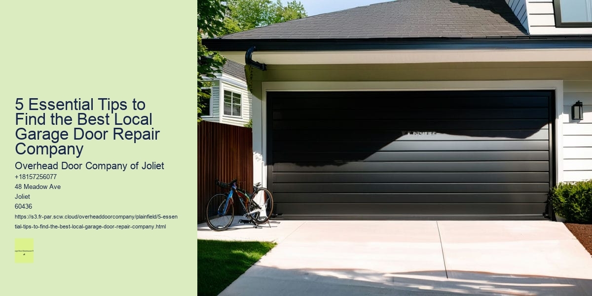 5 Essential Tips to Find the Best Local Garage Door Repair Company