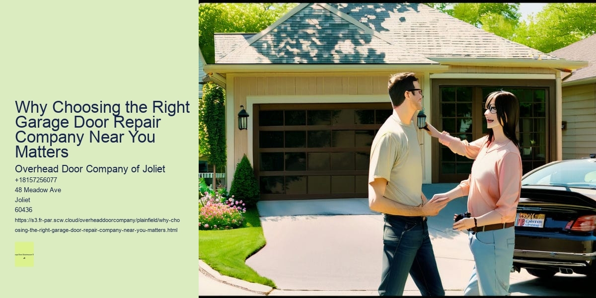 Why Choosing the Right Garage Door Repair Company Near You Matters