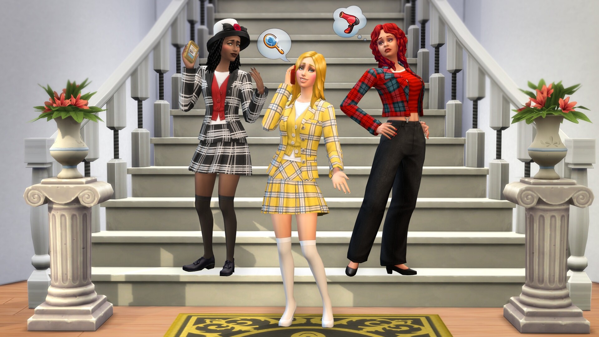 Capture officielle du kit Collection capsule Clueless des Sims 4