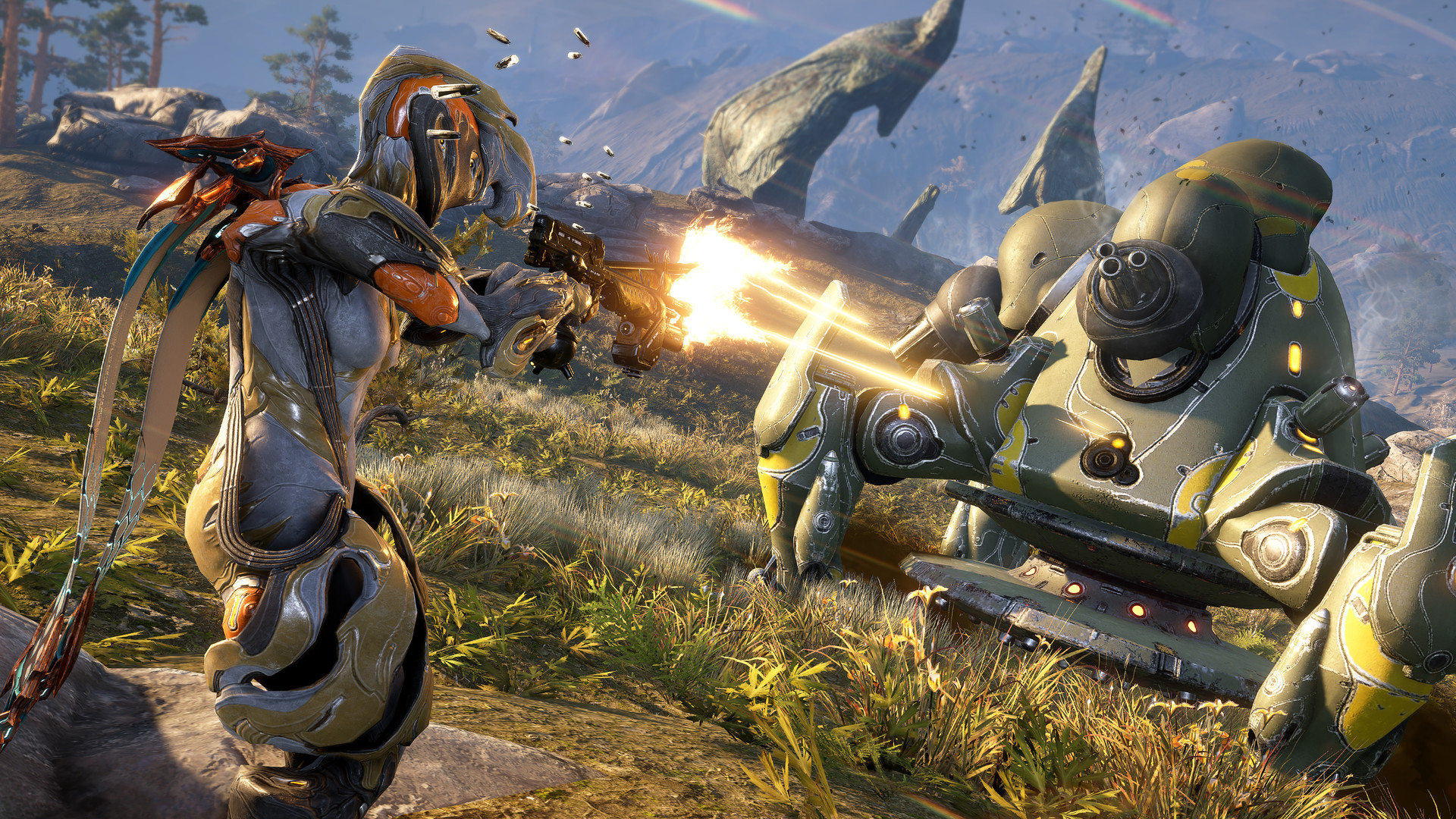 Warframe en action dans le Système Origine