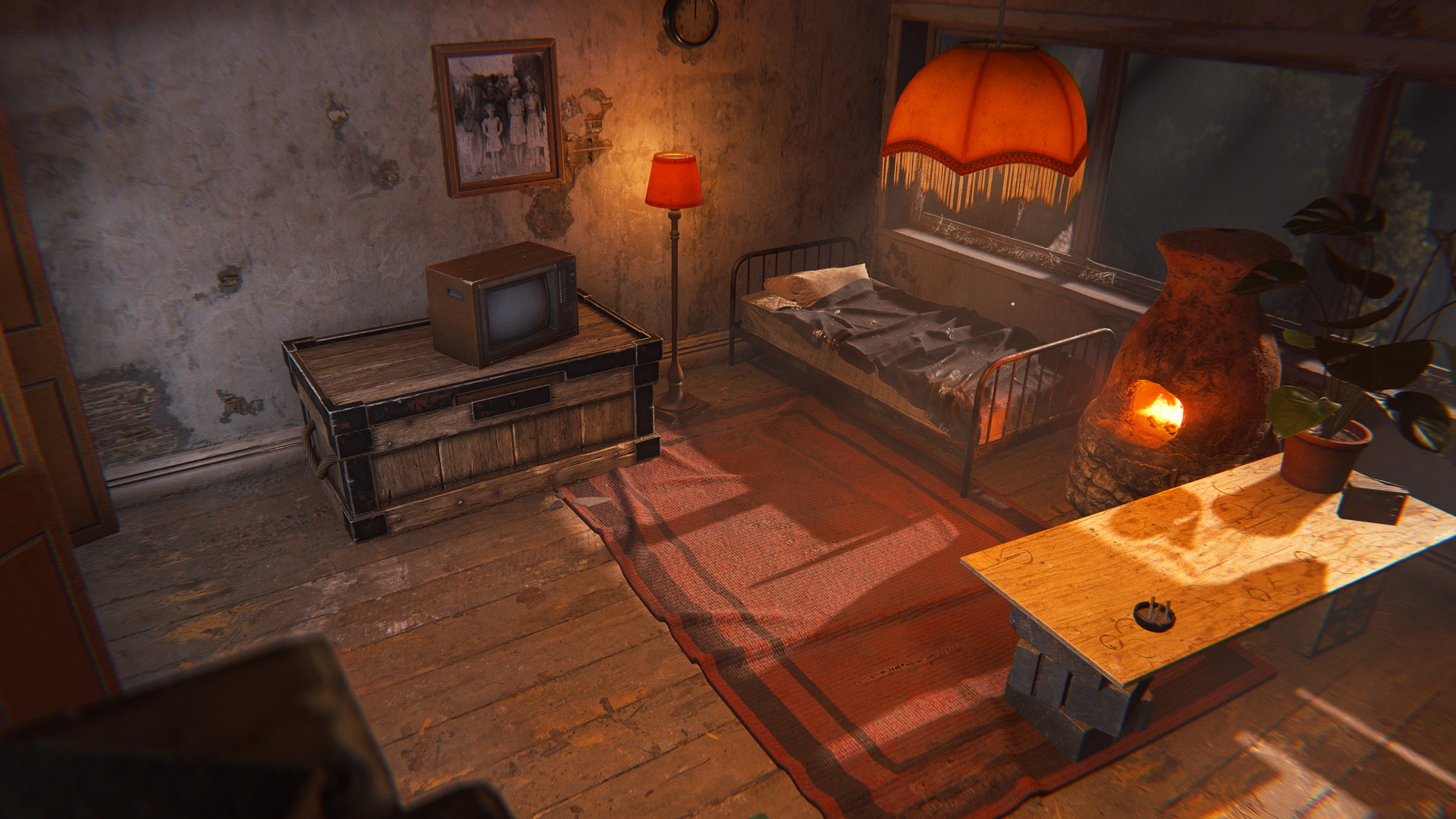 Intérieur d'un appartement de catégorie intermédiaire du Complexe d'appartements de Rust