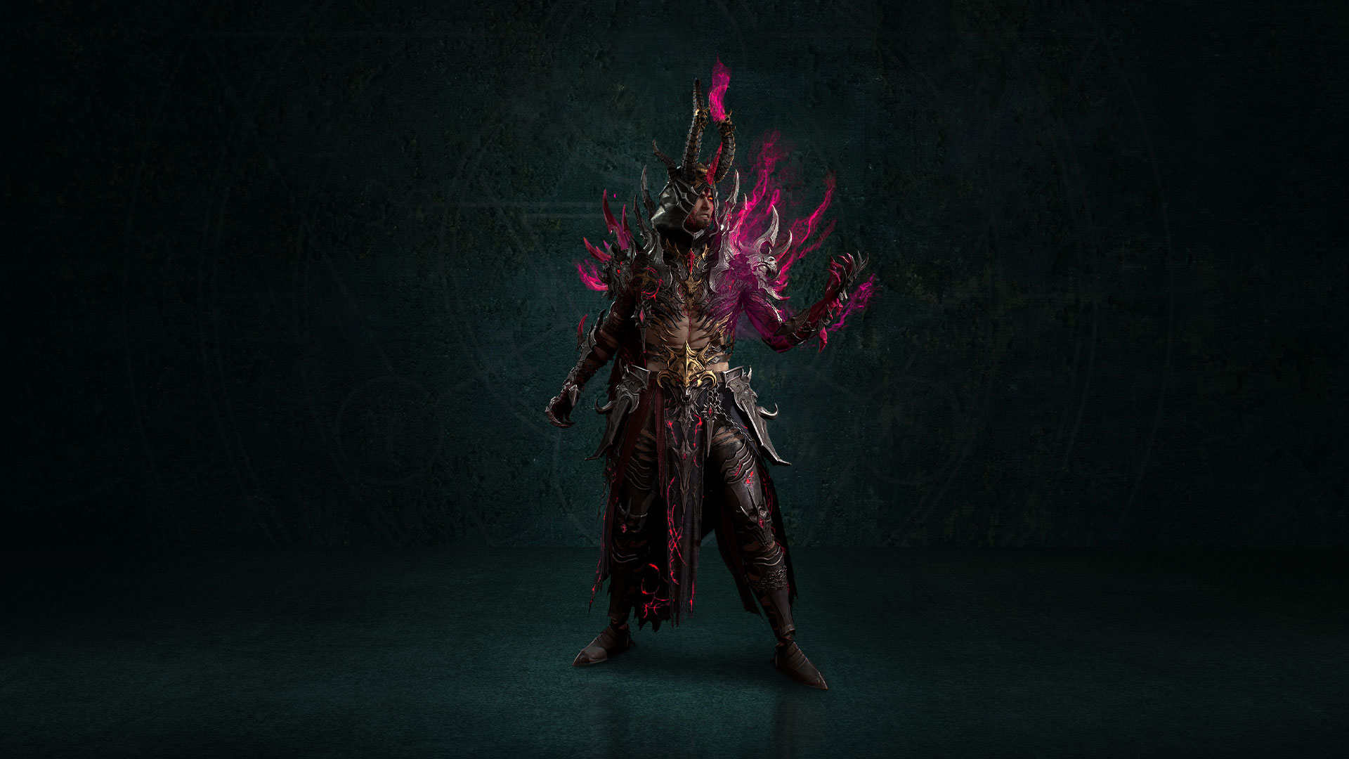 Le Démoniste de Diablo IV entouré d'énergie démoniaque