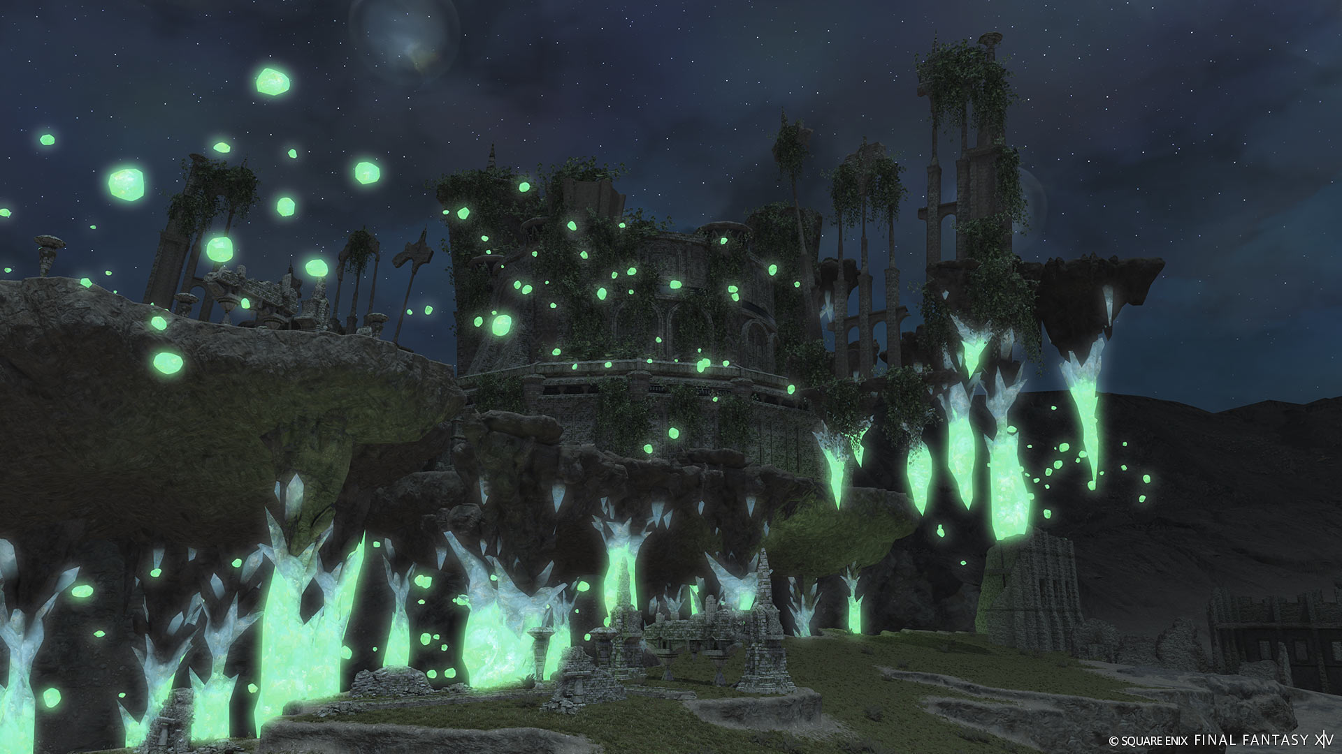 Scena di esplorazione in Final Fantasy XIV