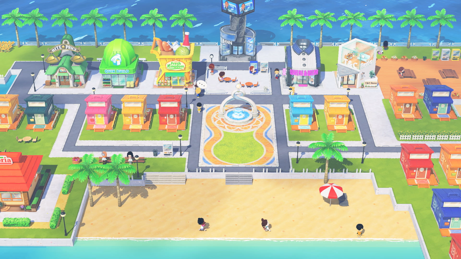 Vue d'ensemble d'une île dans Tomodachi Life : Une vie de rêve