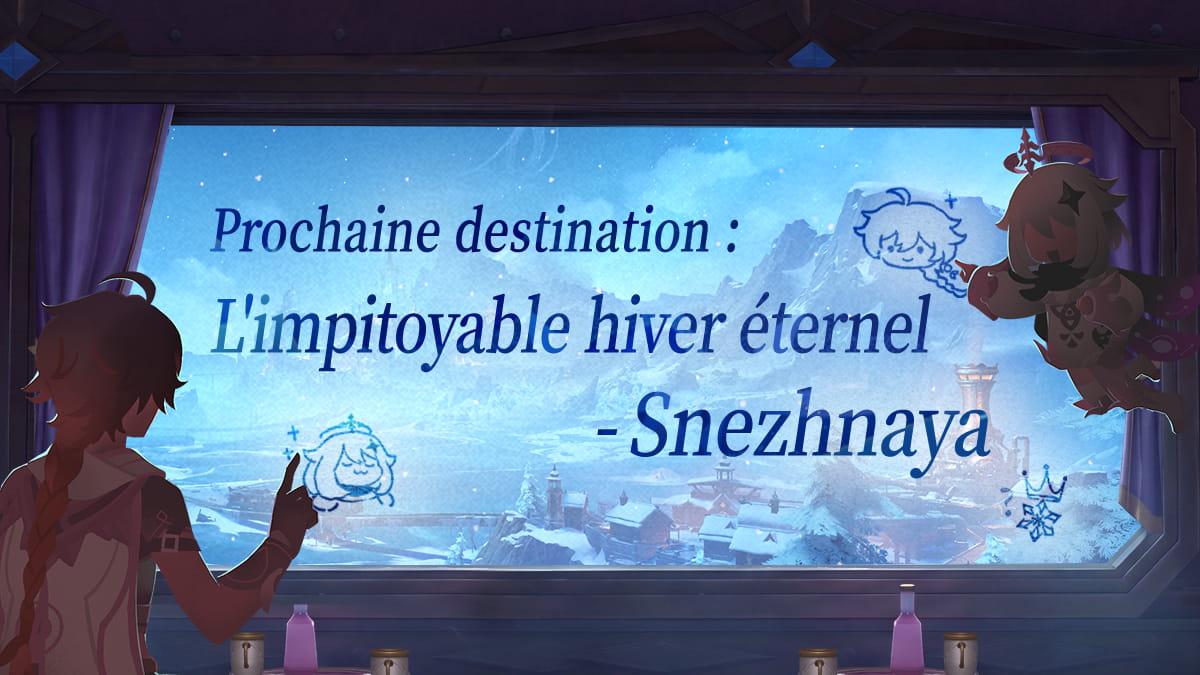 Illustration officielle de la version 7.0 de Genshin Impact, L'impitoyable hiver éternel, à Snezhnaya