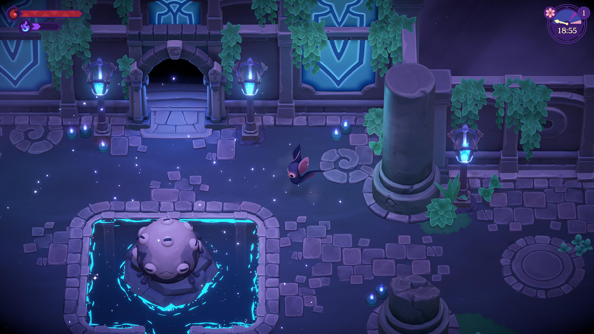 L'intérieur d'une maison dans Moonlight Peaks