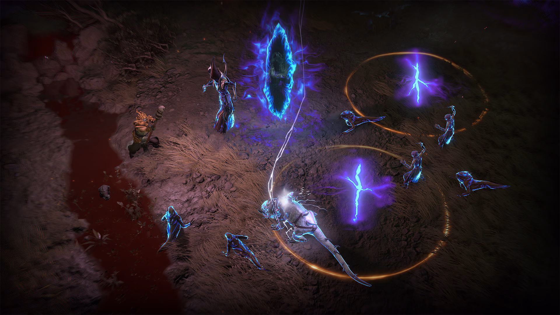 Une rupture de Pandémonium ouverte dans le monde de Diablo IV avec un cercle de rituel actif