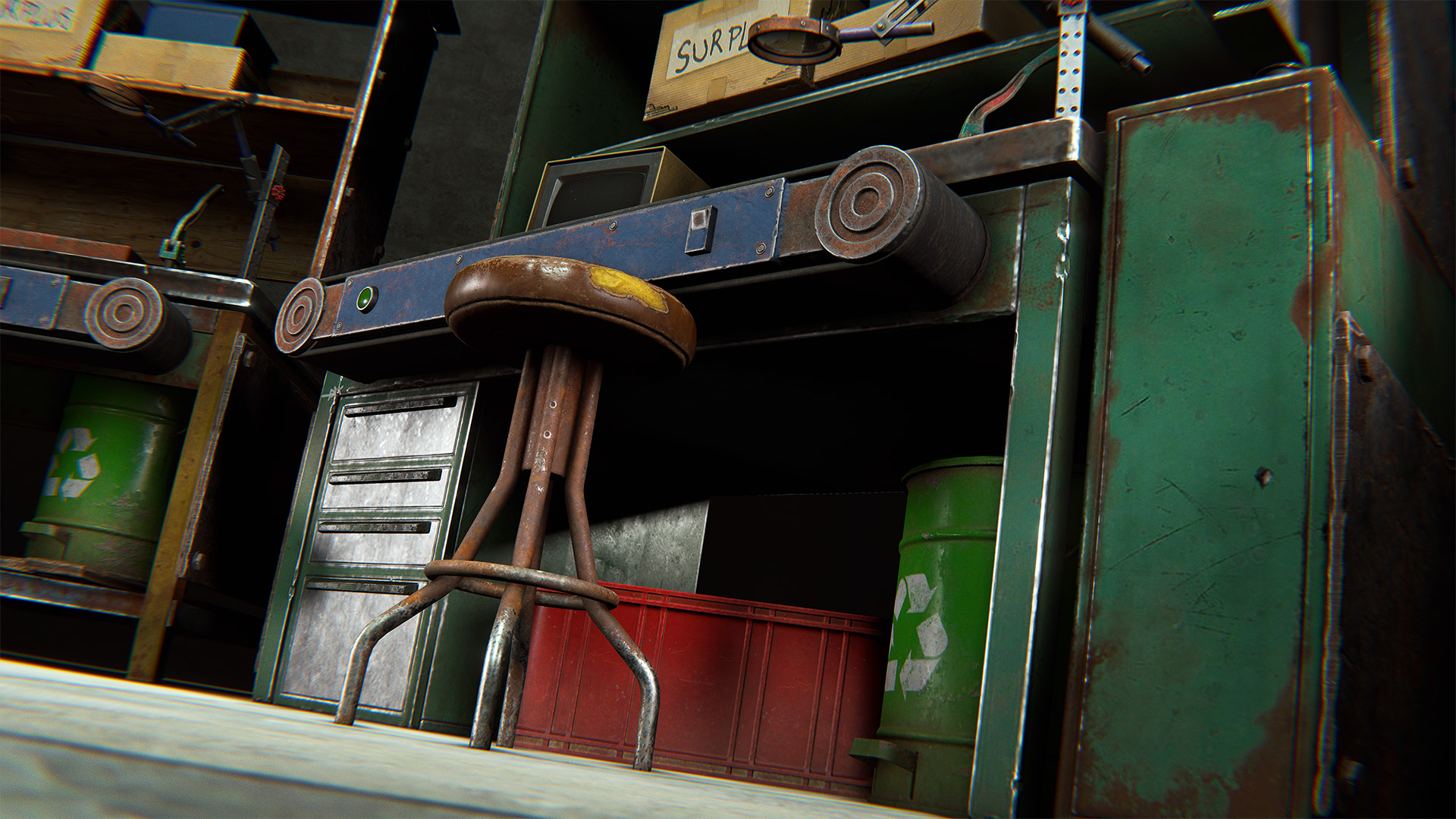 Améliorations d'établi dans Rust, dont l'amélioration Recyclage qui rembourse une partie des ingrédients
