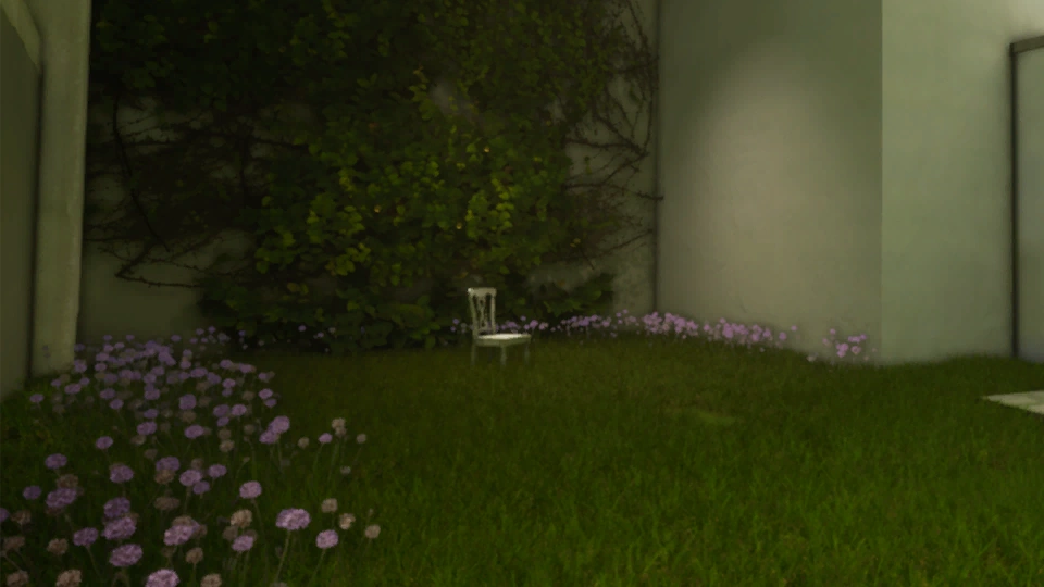 Le complexe de béton et d'herbe de The Grassrooms dans Escape The Backrooms