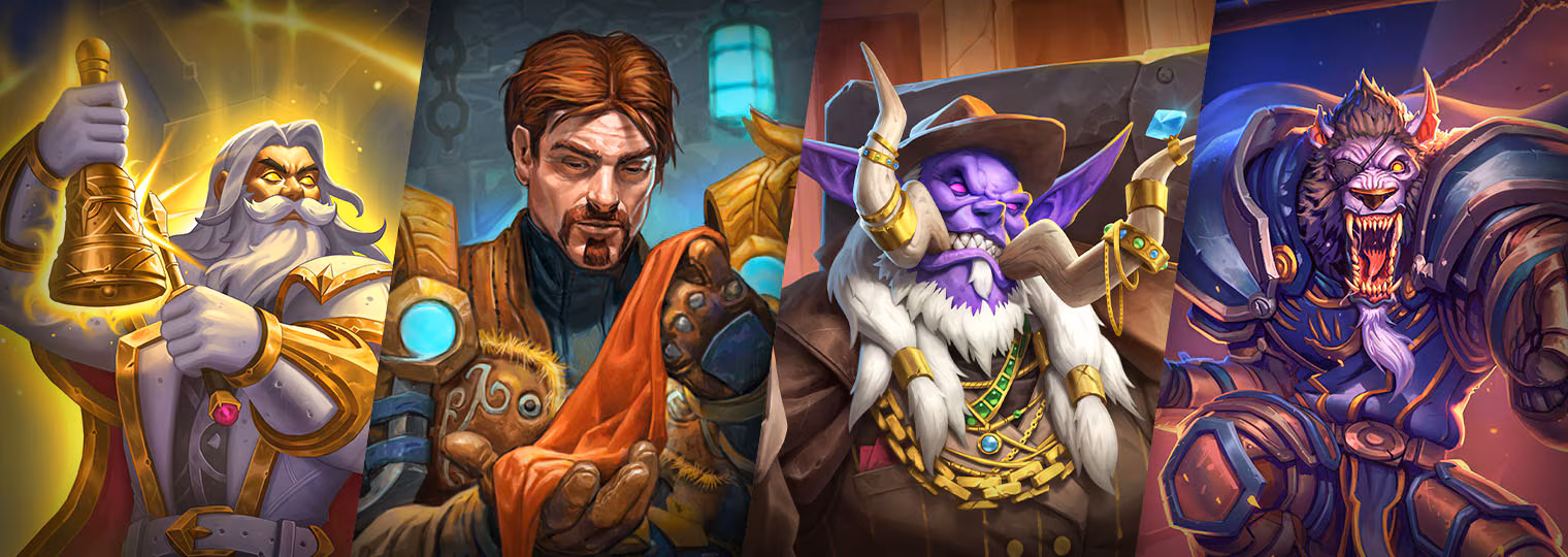 Bannière officielle d'annonce des ensembles de classe Fugitifs d'Azeroth de Hearthstone