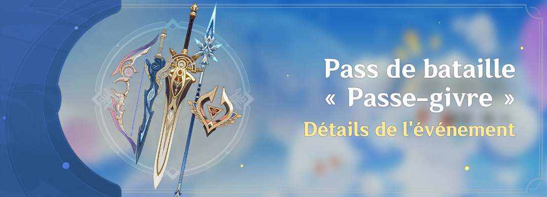 Bannière officielle du Pass de bataille Passe-givre de Genshin Impact