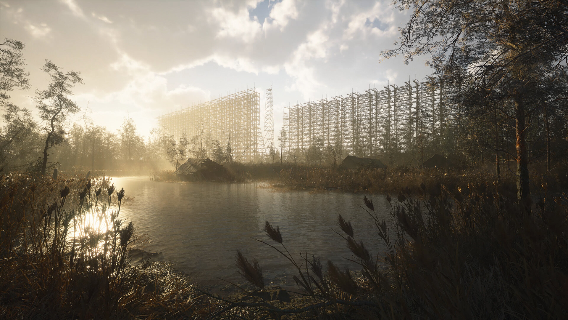 Le radar Duga au-dessus des marais dans S.T.A.L.K.E.R. 2