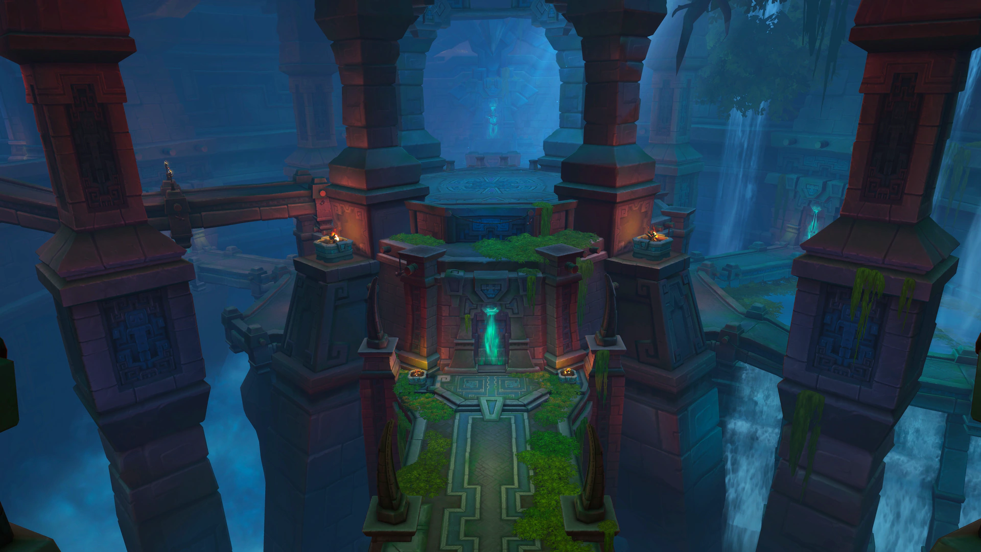 Illustration officielle des labyrinthes de la mise à jour 12.1.5 de World of Warcraft Midnight
