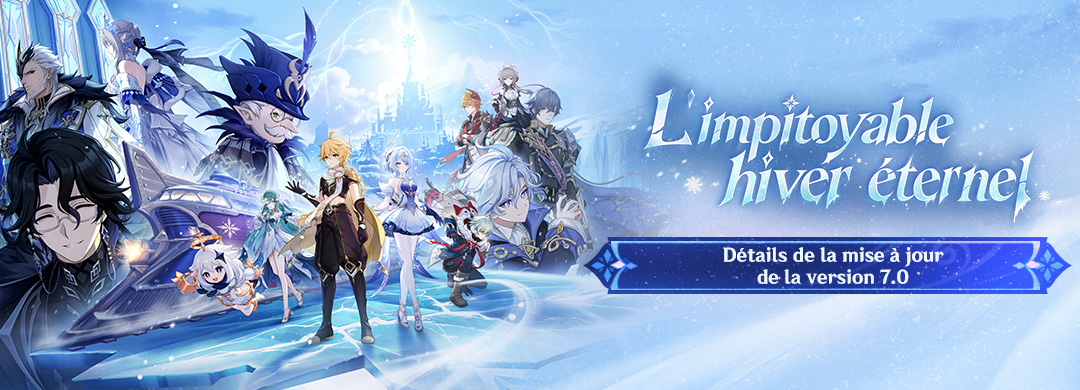 Bannière officielle de la version 7.0 de Genshin Impact, L'impitoyable hiver éternel