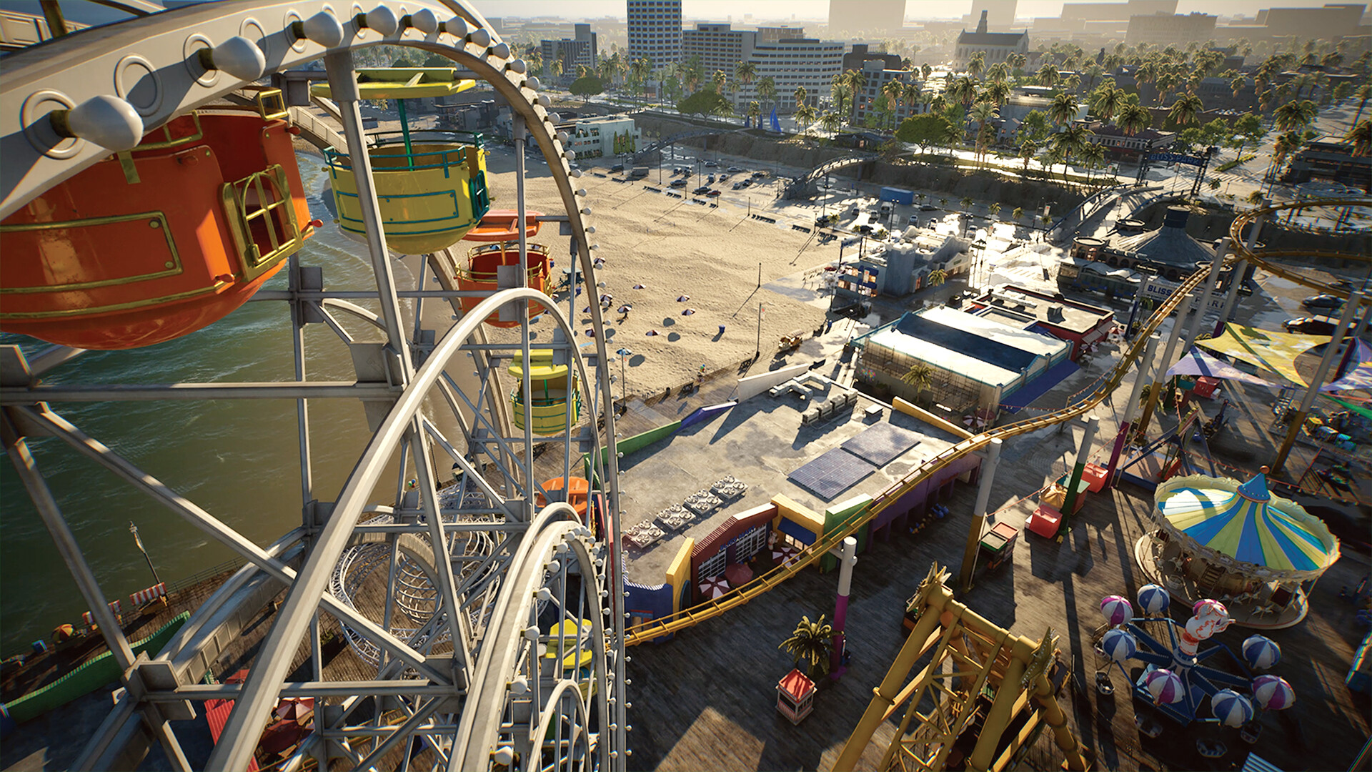 Le front de mer et le parc d’attractions de Bliss Bay dans inZOI